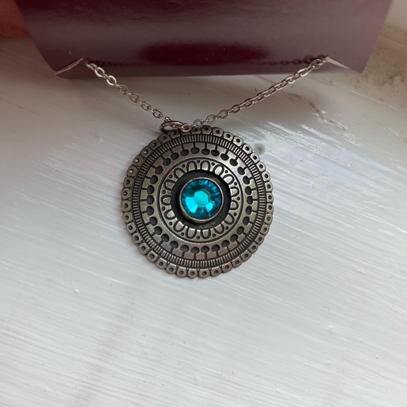 Amos Pewter Jewelry - Nova Scotia Pewter Necklace with Swarovski Crystal